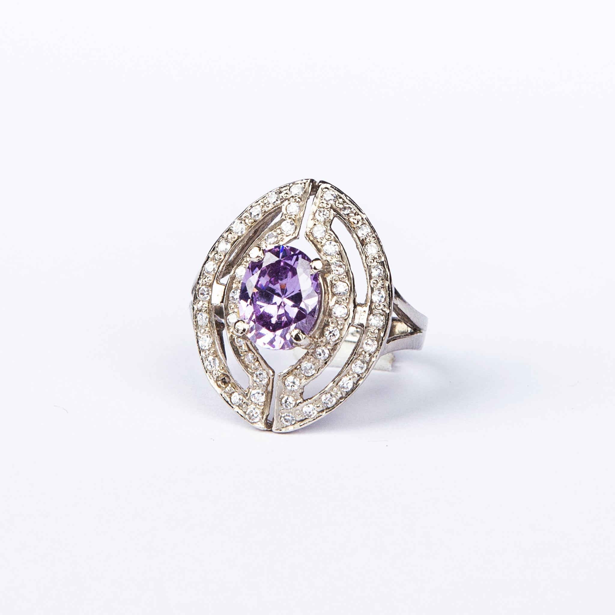 Sterling Silver Eye Shaped Ring