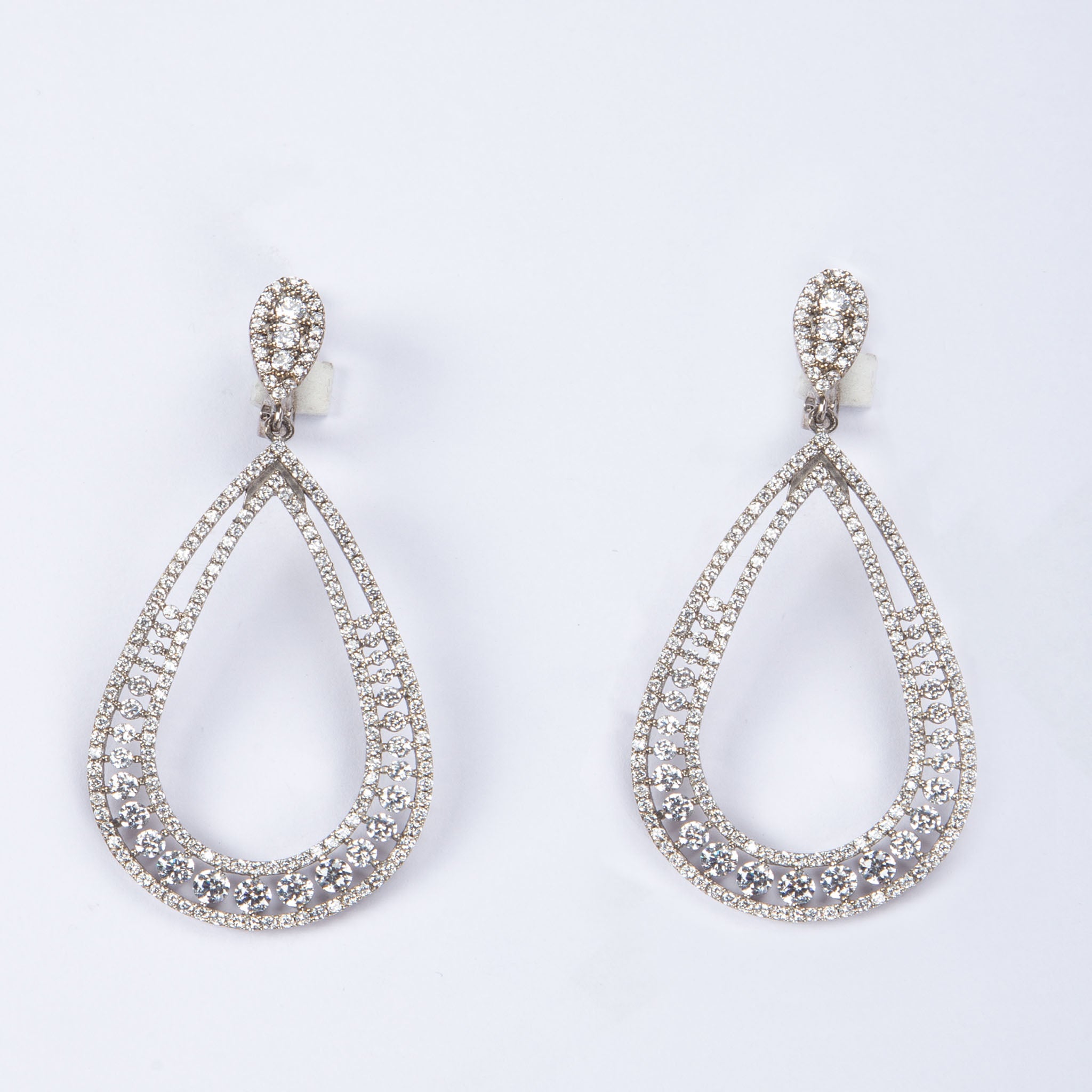 Pear Shaped Hoop Earings