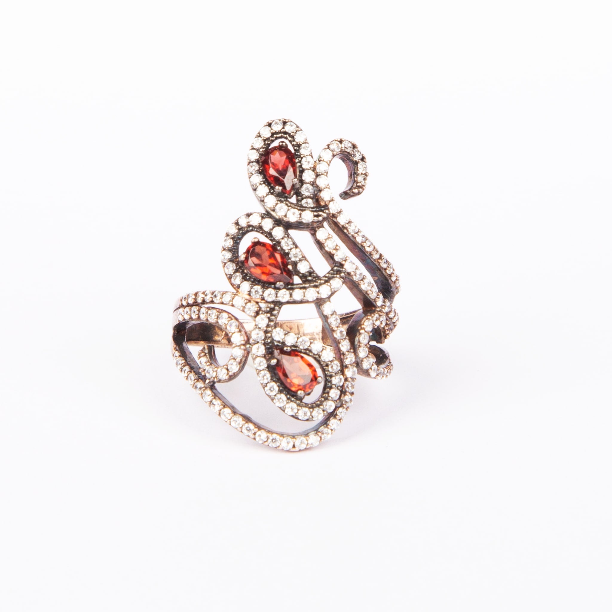 Exclusive Red Stone Crown Ring