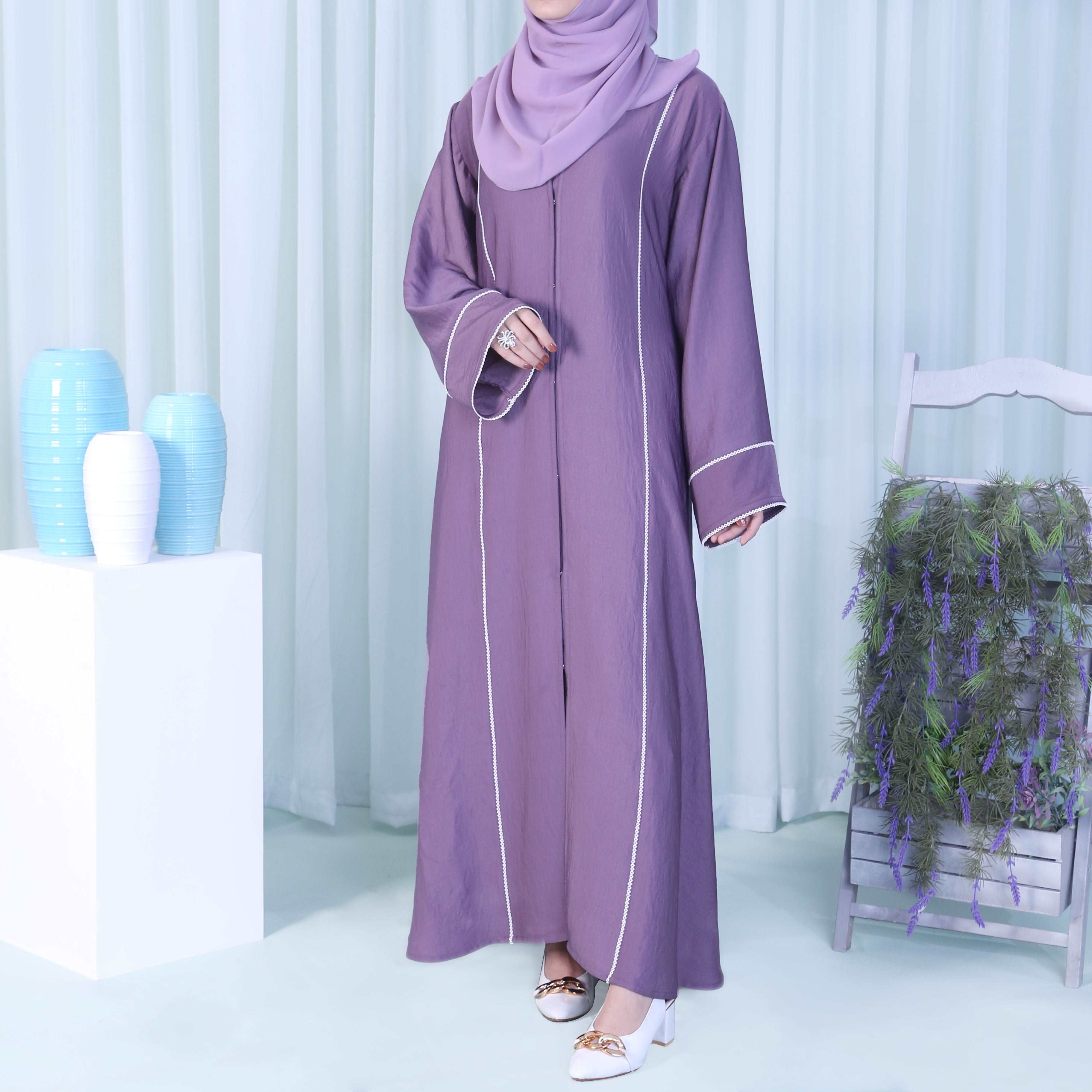 ABAYA WITH LACE.RB729(723)