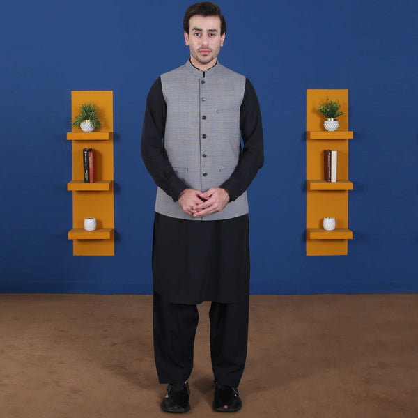 DOVE GREY ITALIAN WAIST COAT(ART244)