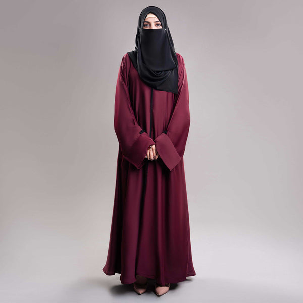 MAROON OAK ABAYA(PR779)