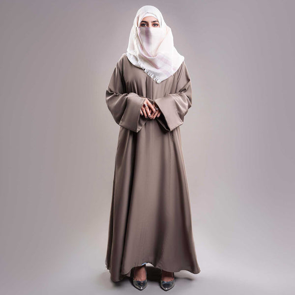 PALE OYSTER ABAYA(RB876)