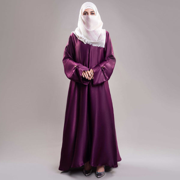 DEEP VIOLET SHINE ABAYA(RB824)