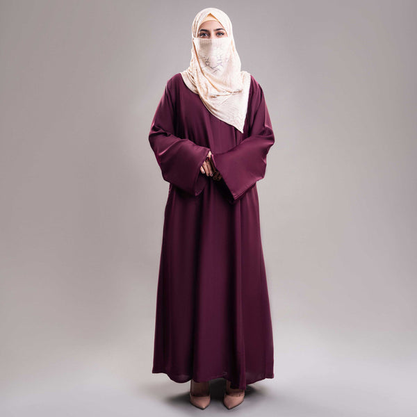 DEEP BURGUNDY ABAYA(PR876)