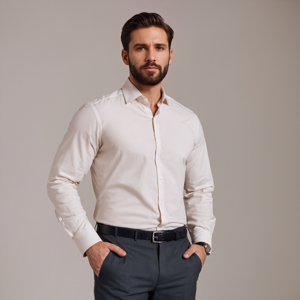 CREAM WHITE DRESS SHIRT
