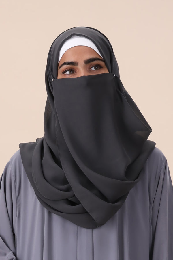GIRLS SCARF / CHARCOAL