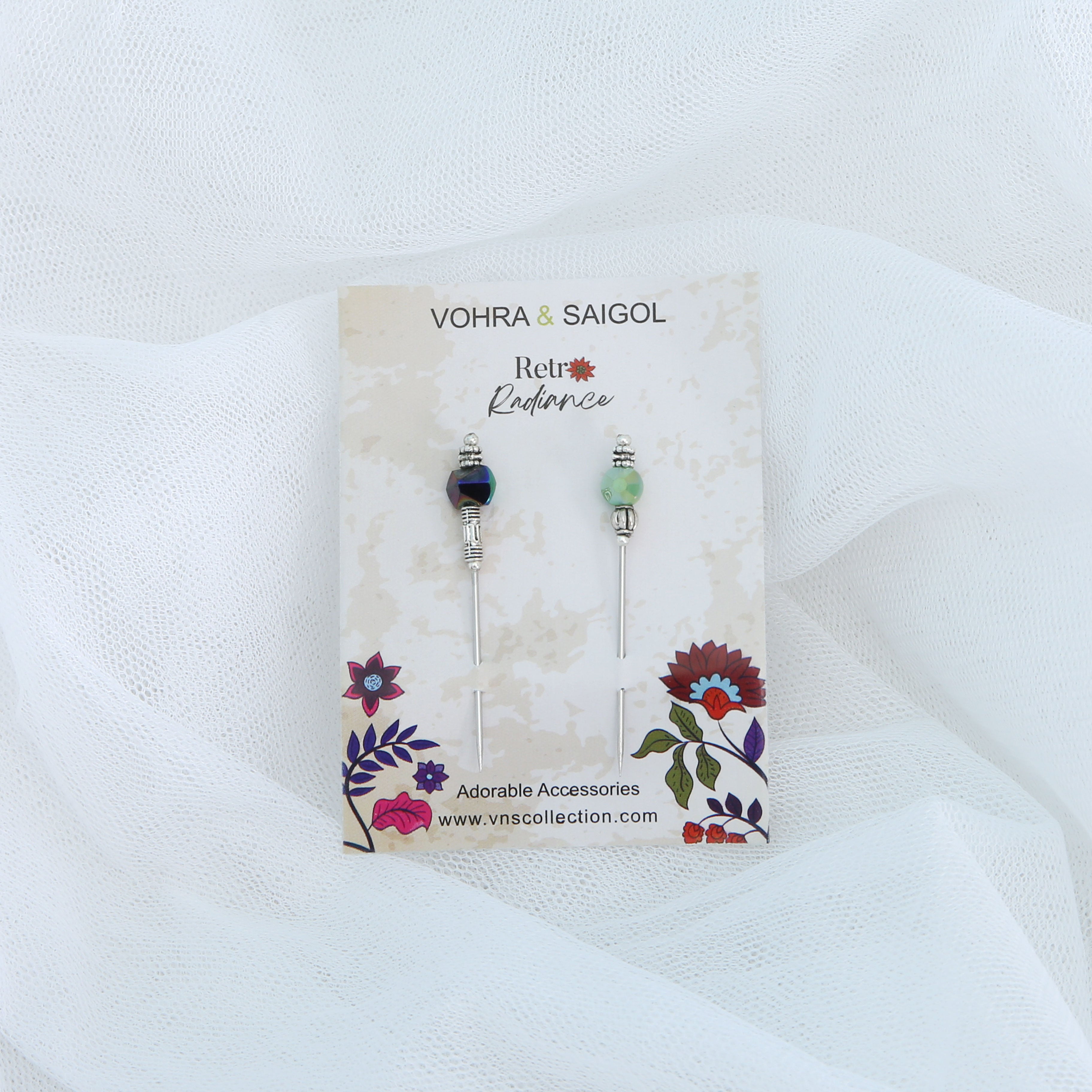 RETRO RADIANCE HIJAB PINS SET OF 2
