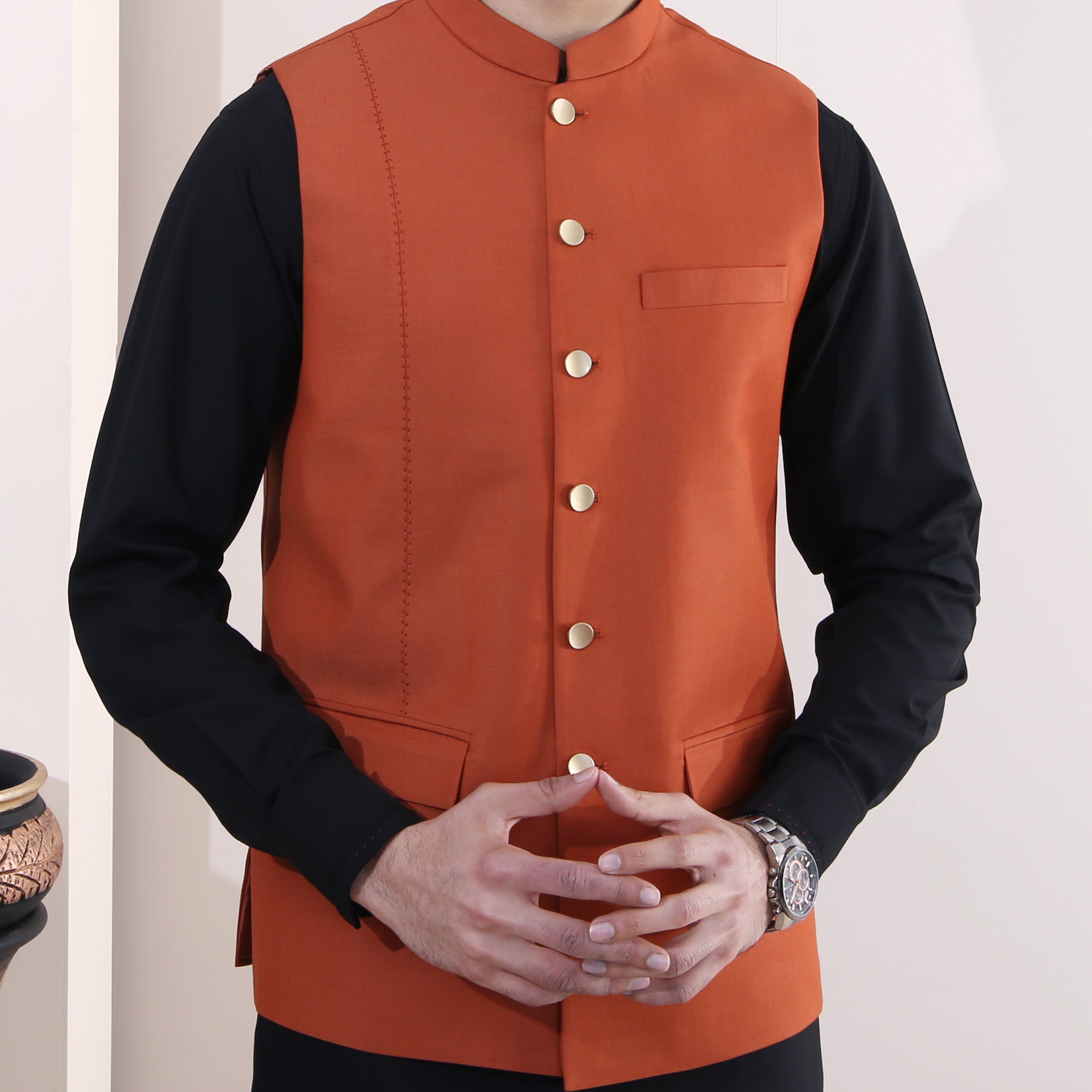 TANGERINE PATTERN WAIST COAT