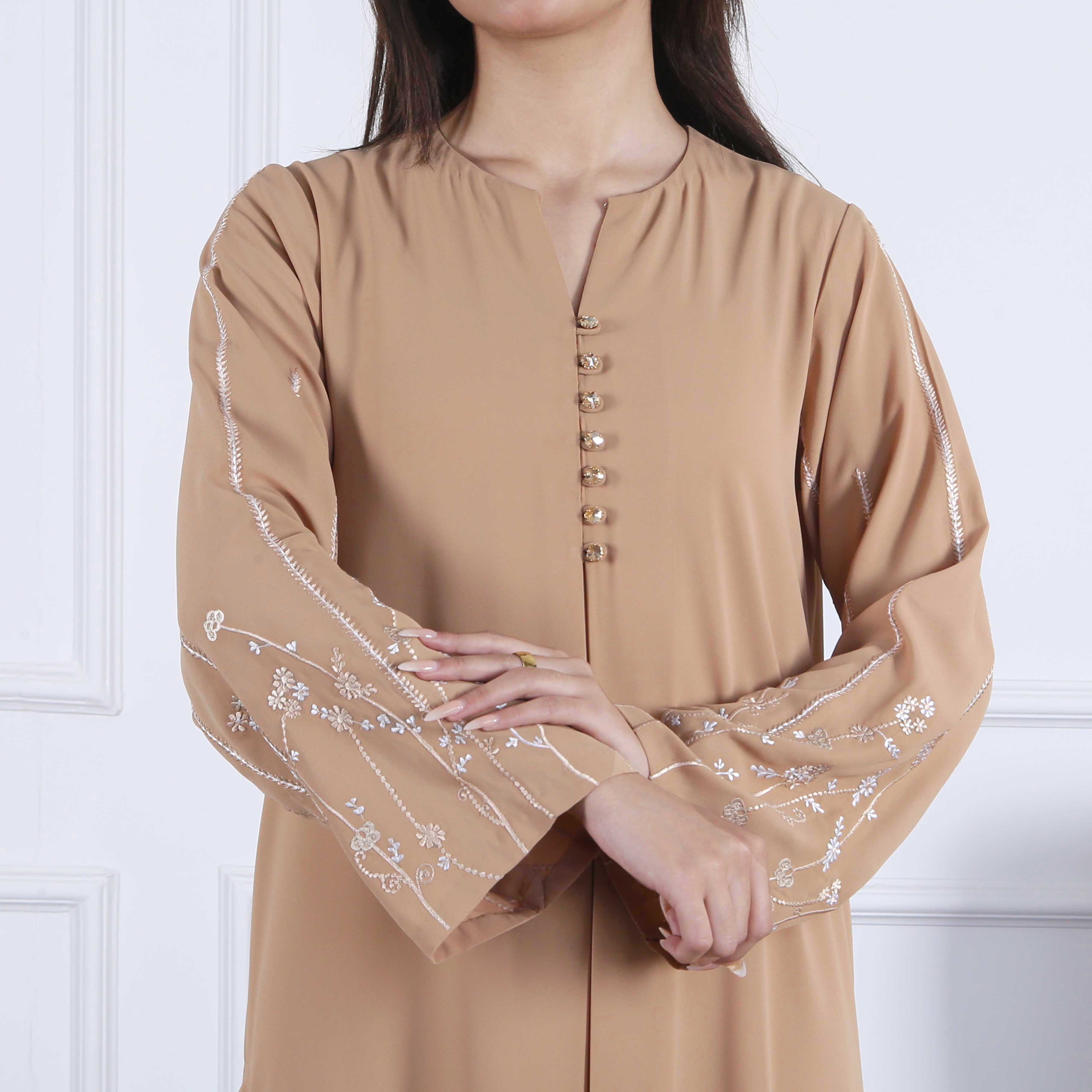 EMBROIDERED PERFECTION MUSTARD 2PCS(ST986)