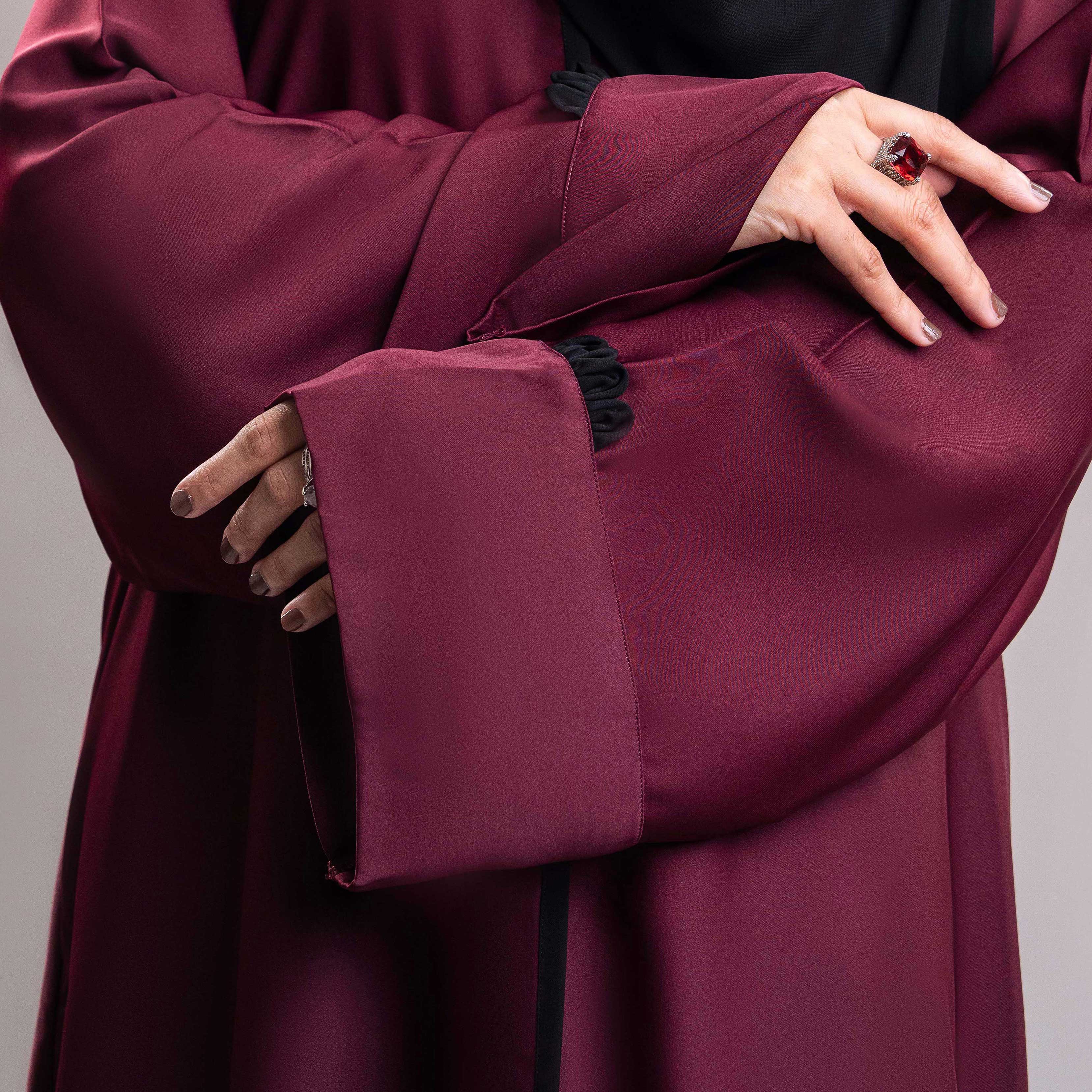 MAROON OAK ABAYA(PR779)