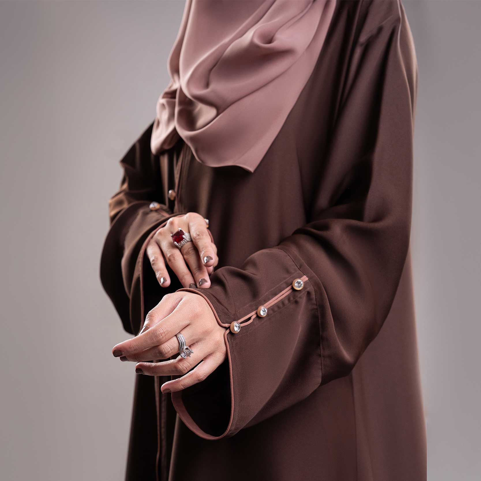 SEAL BROWN ABAYA(RB861)