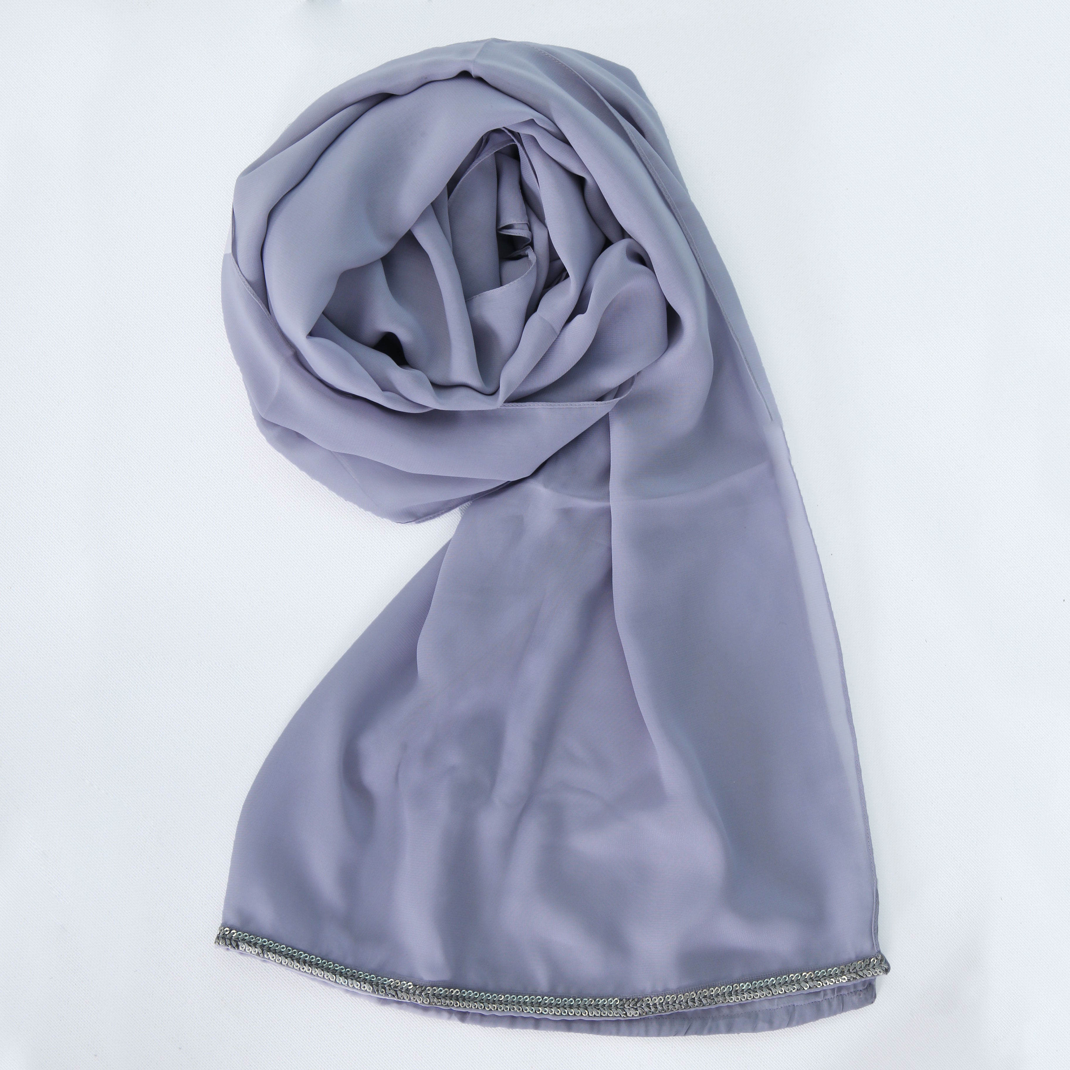 GREY LACE HIJAB