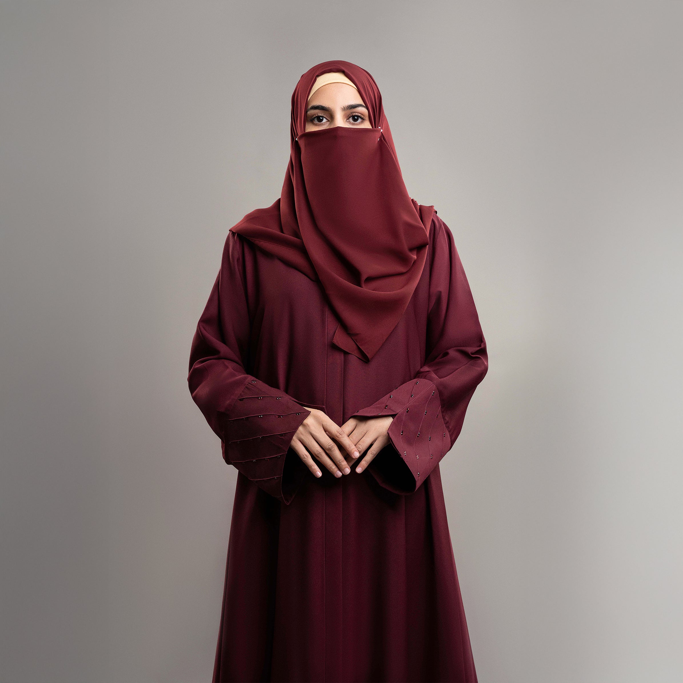 CEDAR GLOW STONEWORK ABAYA(PR929)