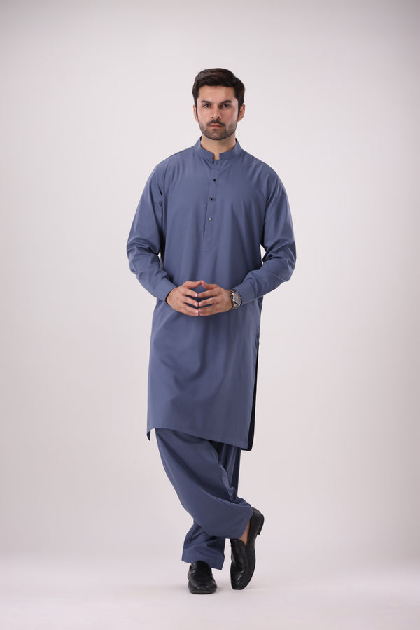 STEEL BLUE SHALWAR QAMEEZ