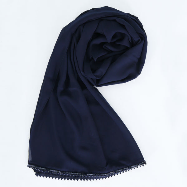 NAVY BLUE LACE HIJAB