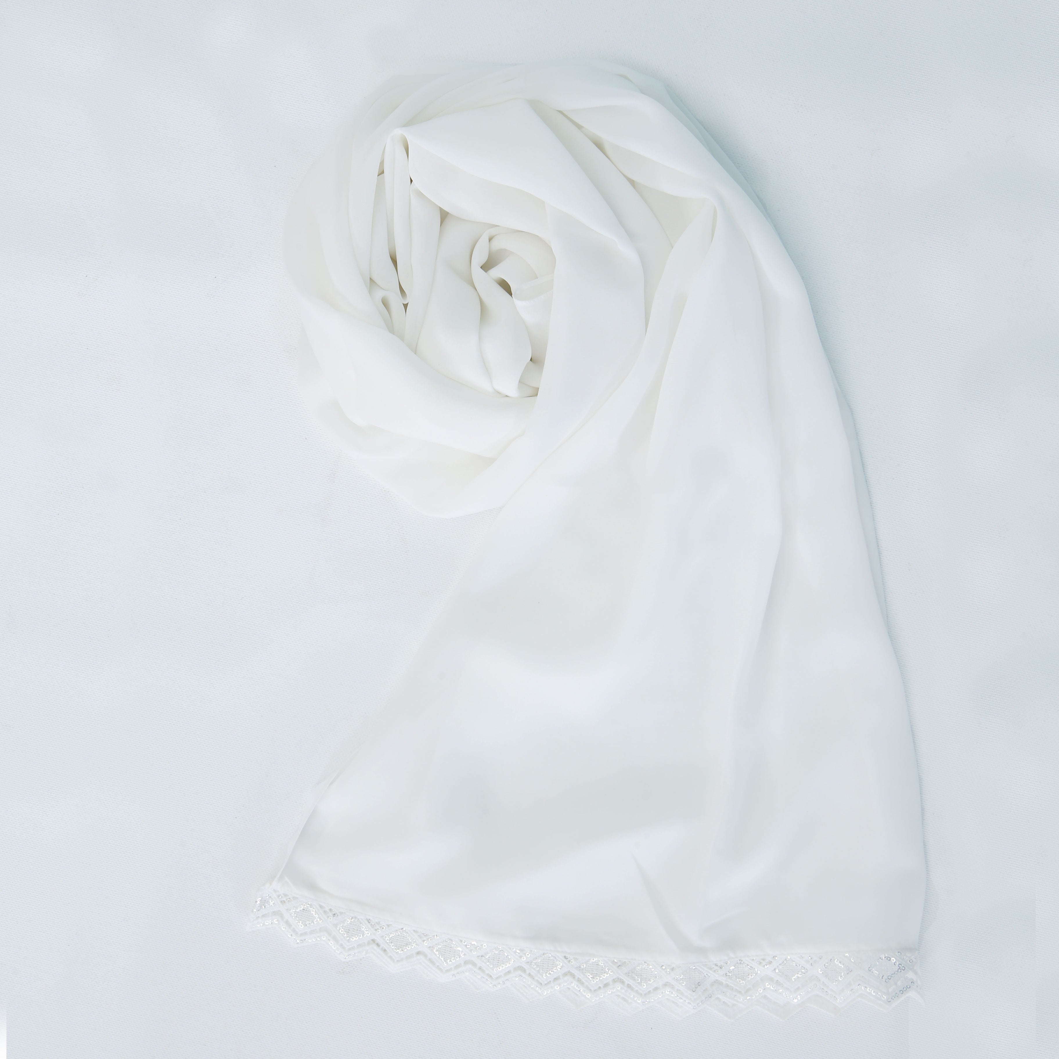 WHITE LACE HIJAB