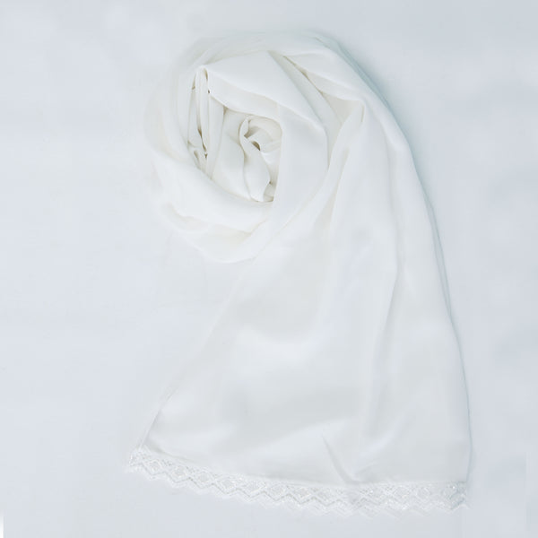 WHITE LACE HIJAB