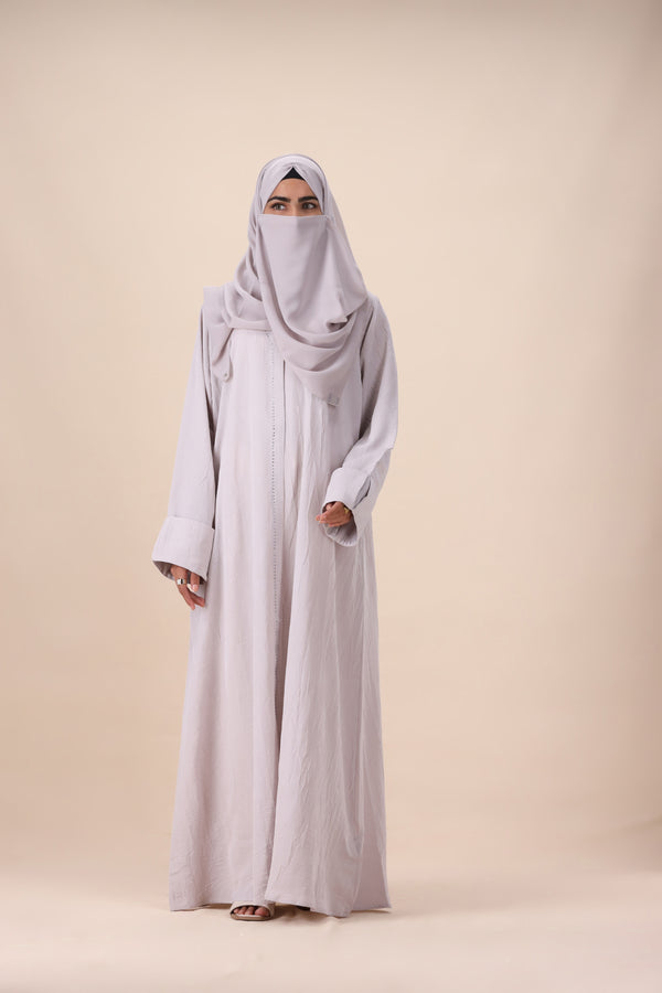 SILVER WHISPER ABAYA