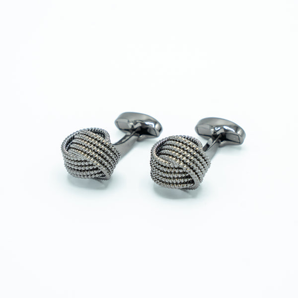 CHARCOAL INTERLACE CUFFLINKS