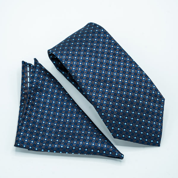 MIDNIGHT MOSAIC TIE & POCKET SQUARE