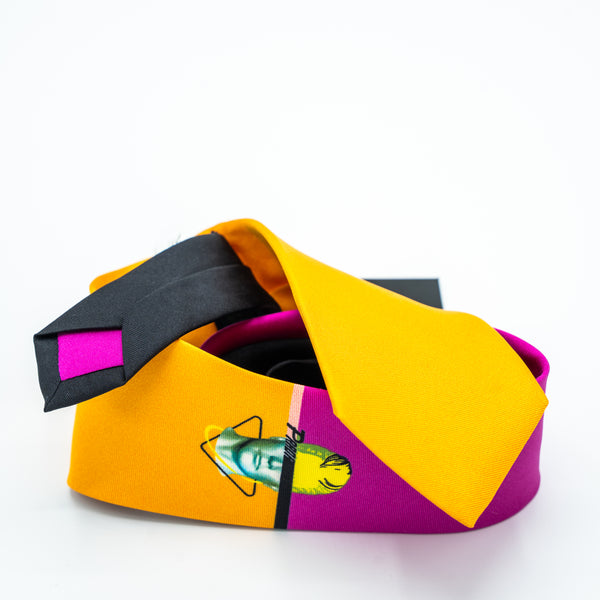 PRADA COLOR BLOCK TIE