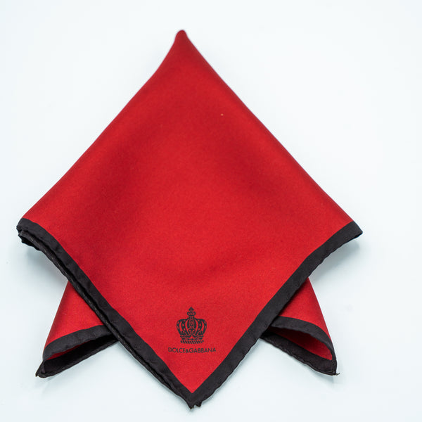 DOLCE & GABBANA CROWN POCKET SQUARE