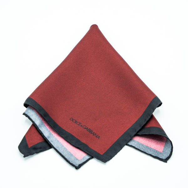 DOLCE & GABBANA RED POCKET SQUARE