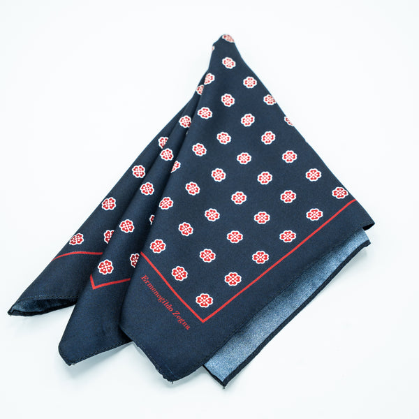 ZEGNA FLORAL POCKET SQUARE