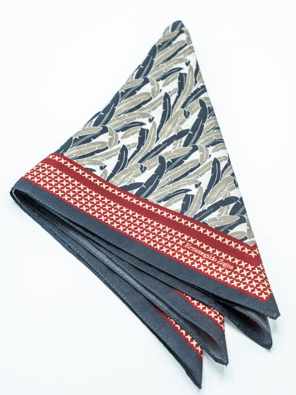 ZEGNA FEATHER POCKET SQUARE