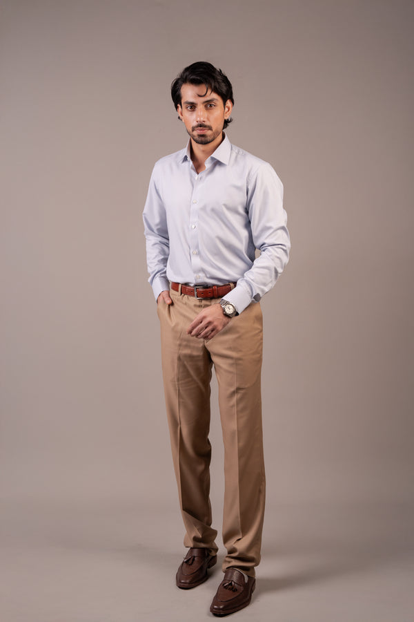 WRINKLE-FREE GLACIAL BLUE DRESS SHIRT