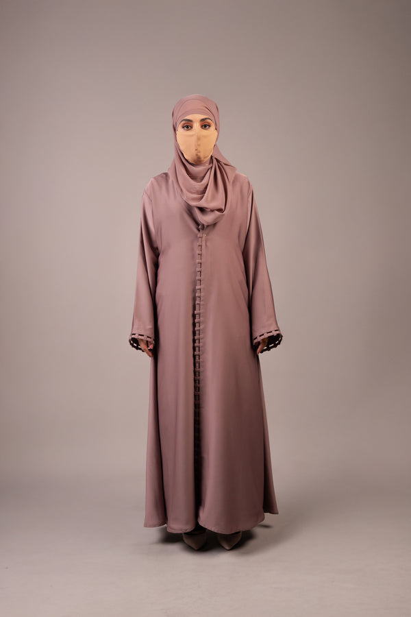 DUSTY ROSE ELEGANCE ABAYA
