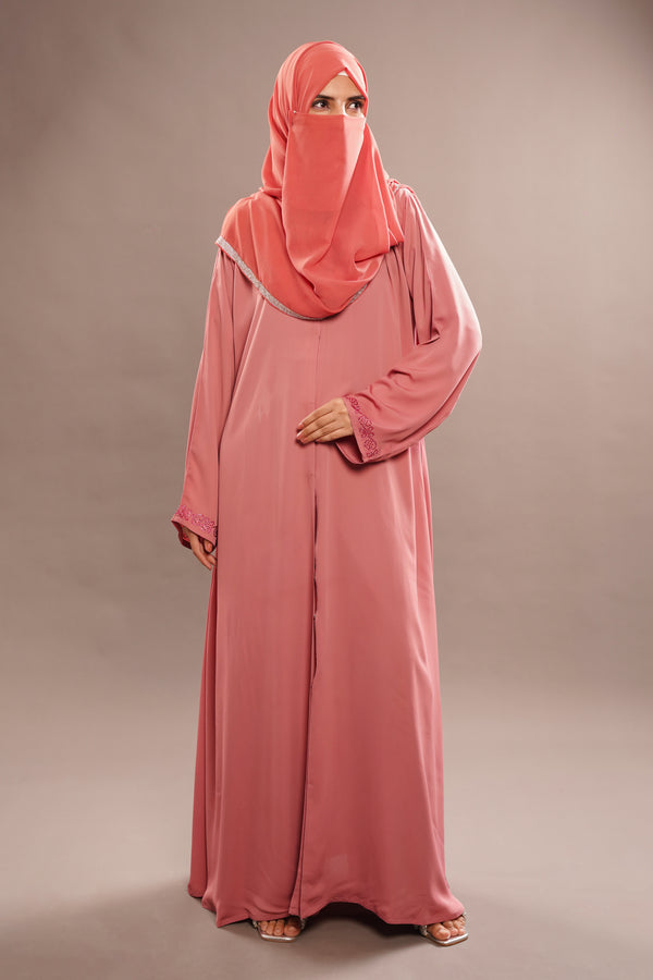 CORAL BLOOM ABAYA