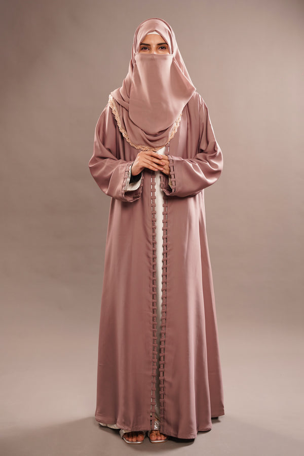 DUSTY ROSE ELEGANCE ABAYA