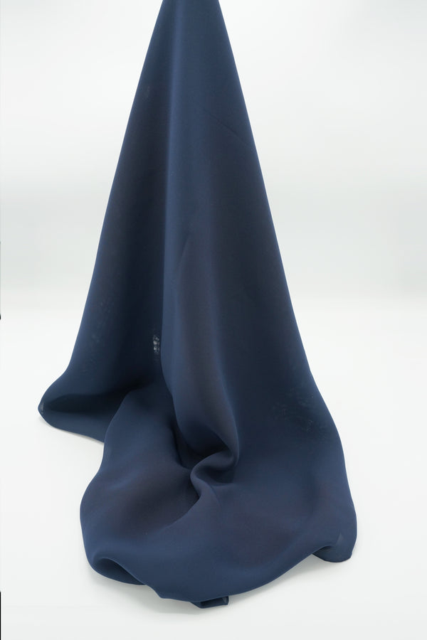 NAVY GEORGETTE SCARF