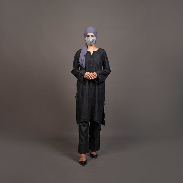 BLACK CHIKANKARI SHIRT