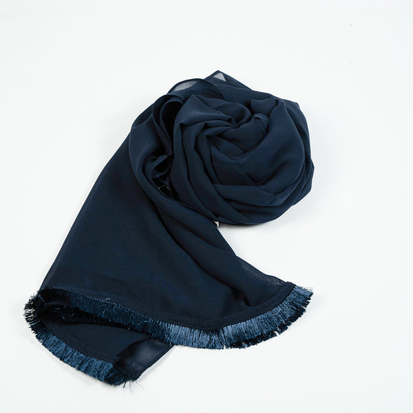 MIDNIGHT BLUE CHIFFON HIJAB