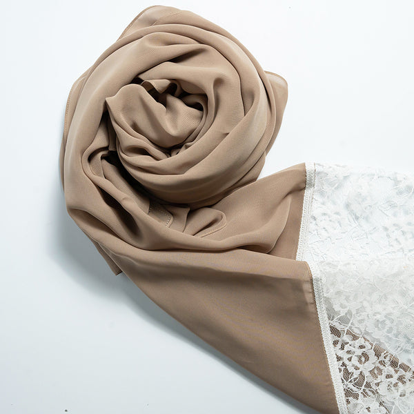 SANDY LACE CHIFFON HIJAB