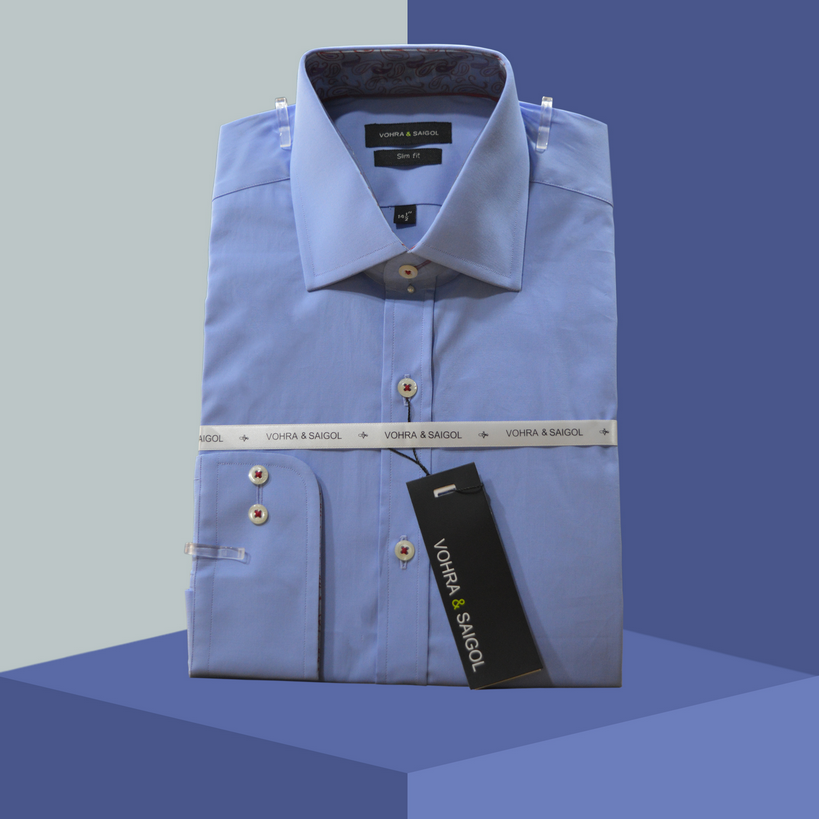 SHIRT AJ COLLECTION 519-ICE BLUE
