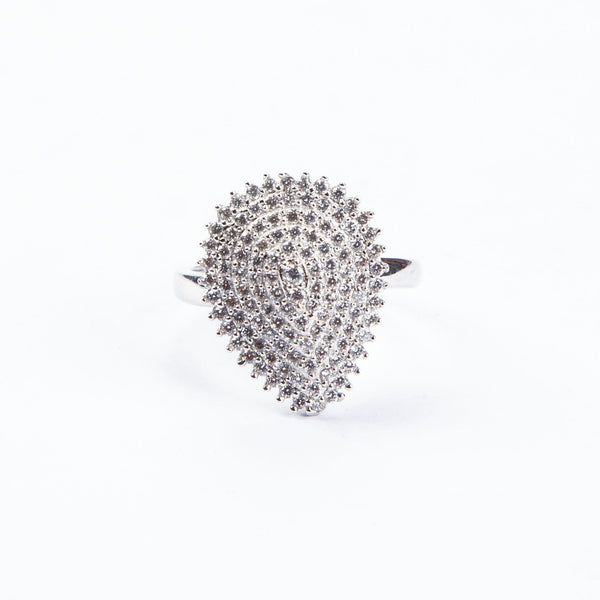 Tear Drop Silver Ring