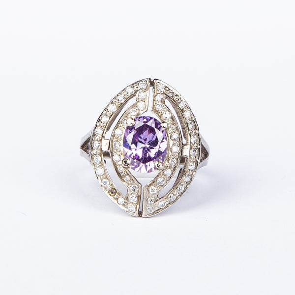 Sterling Silver Eye Shaped Ring