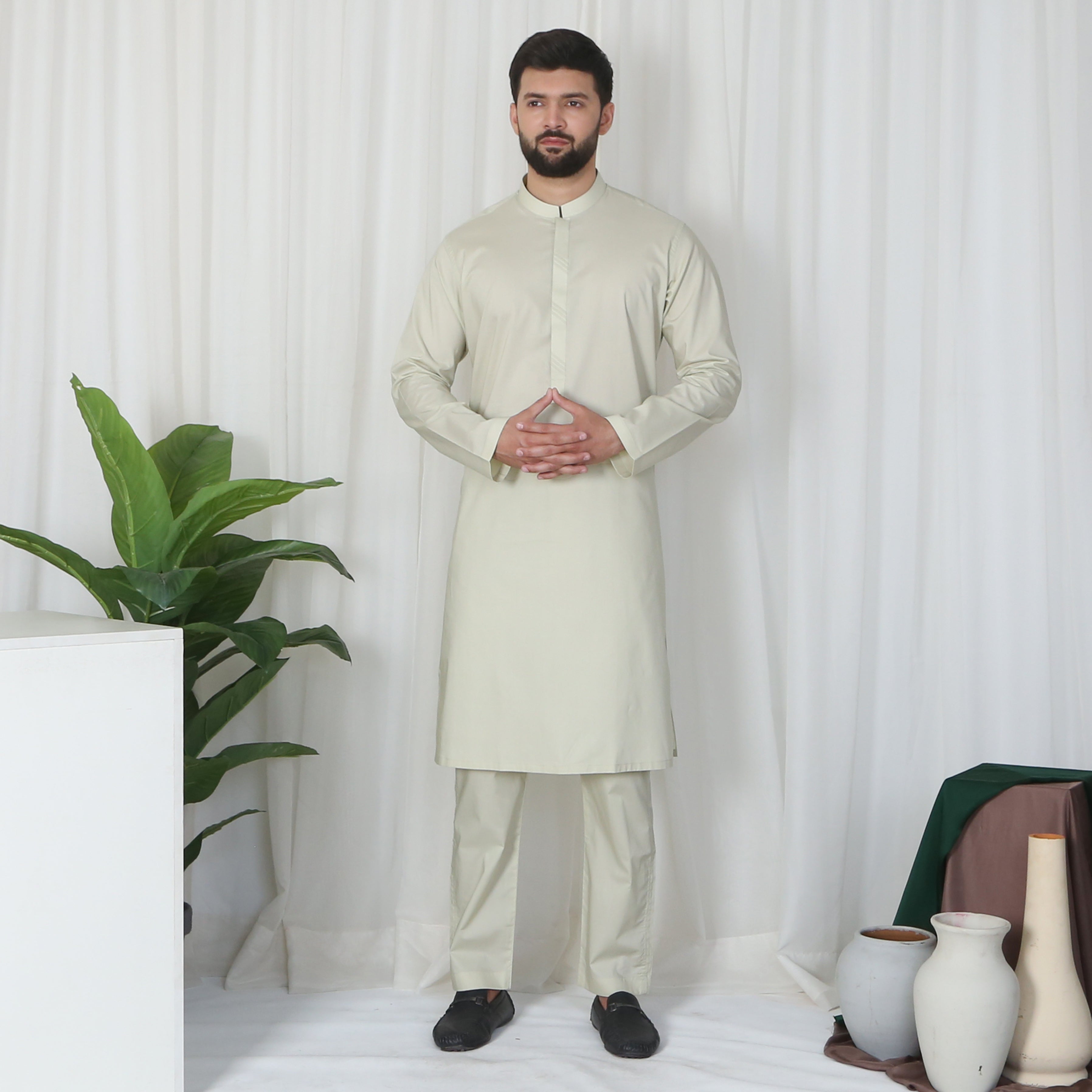MUSHROOM - Men's Cotton Shalwar Kameez