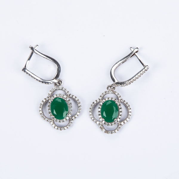 Floral Emerald Earrings