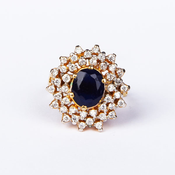Kinel Vintage Black Stone Ring