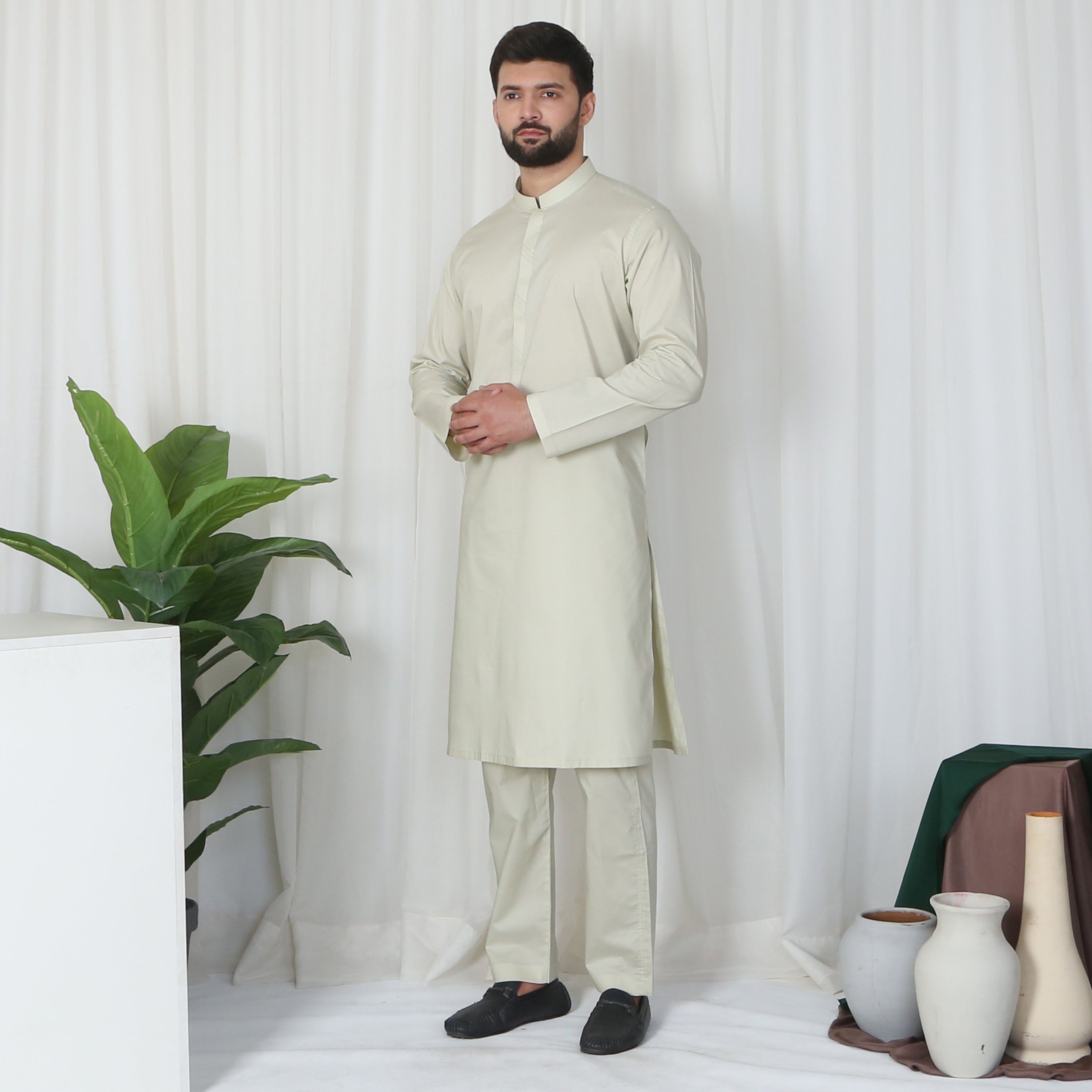 MUSHROOM - Men's Cotton Shalwar Kameez
