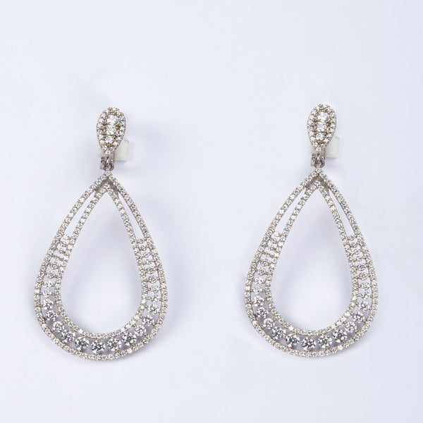 Pear Shaped Hoop Earings