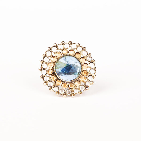 Colorful Stones Champagne Ring